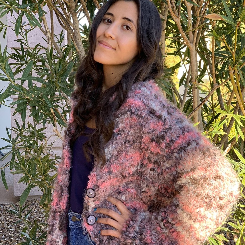 Hand Knitted Boucle Cardi